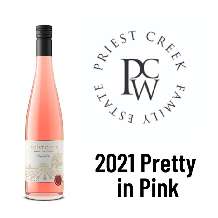 Bottle of 2021 Priest Creek Family Estate Winery 2021 Rosé