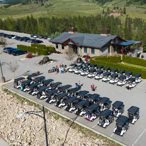 The clubhouse at Black Mountain Golf Club